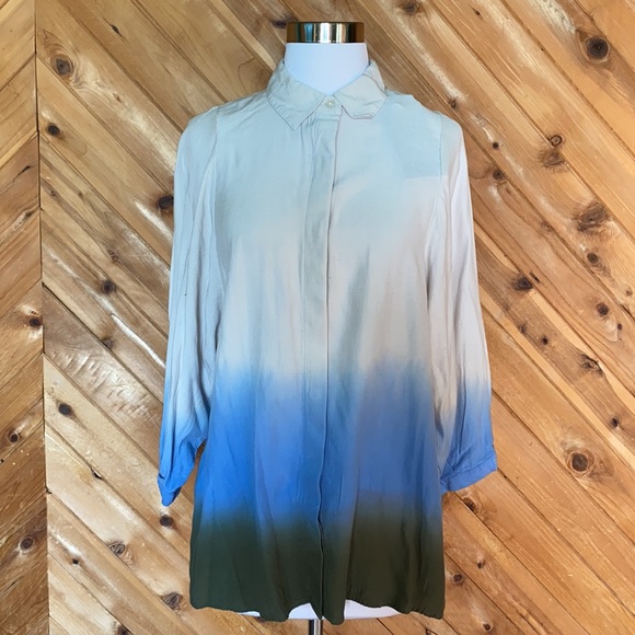 Rachel Comey X Target Dip Dye Button Down Blouse Sz Small  NWT - Picture 4 of 6